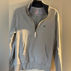 Brooks Brothers Men's Gray Half-Zip Sweater